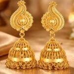 Gold Jhumka Earrings